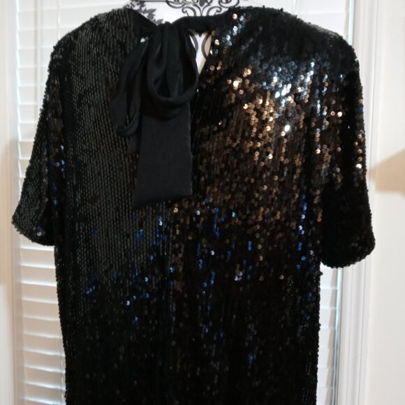 Nine West Black Sequin Top – Size XL - Picture 5 of 6